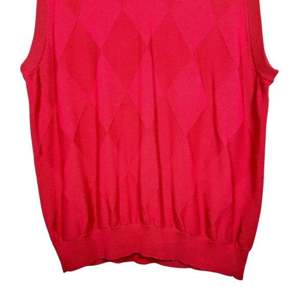 OSCAR DE LA RENTA Vintage Argyle Knit Sweater Vest - Picture 4 of 6